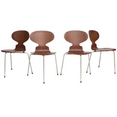 1952, Arne Jacobsen, Original early set Ant Chairs