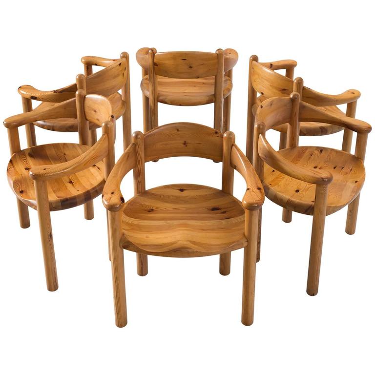 Pine Dining Room Chairs | rainer daumiller set of six dining chairs in solid pine Pine Dining Room Chairs | rainer daumiller set of six dining chairs in solid pine