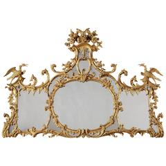 George III Giltwood Overmantel Mirror