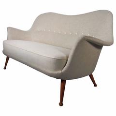 Swedish Mid-Century Modern Divina Sofa in Grey Wool