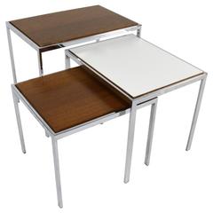 Set of Three Nesting Tables with Turnable Tops, 1960s 6