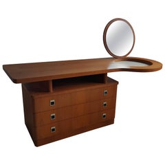 Used Rare Teak Dresser / Vanity, Montreal's RS & Associates Furniture circa Expo 1967