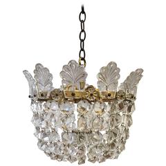 Small Lobmeyr Basket Chandelier 1