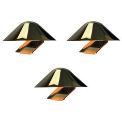 Golden Wall Sconces by Lyskaer / Lyfa, Denmark 8