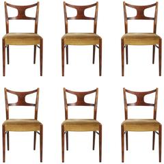 Rare Dining Chairs by Kurt Østervig, Set of Six