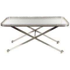Maria Pergay 1960s Silver Plated Metal Occasional Table