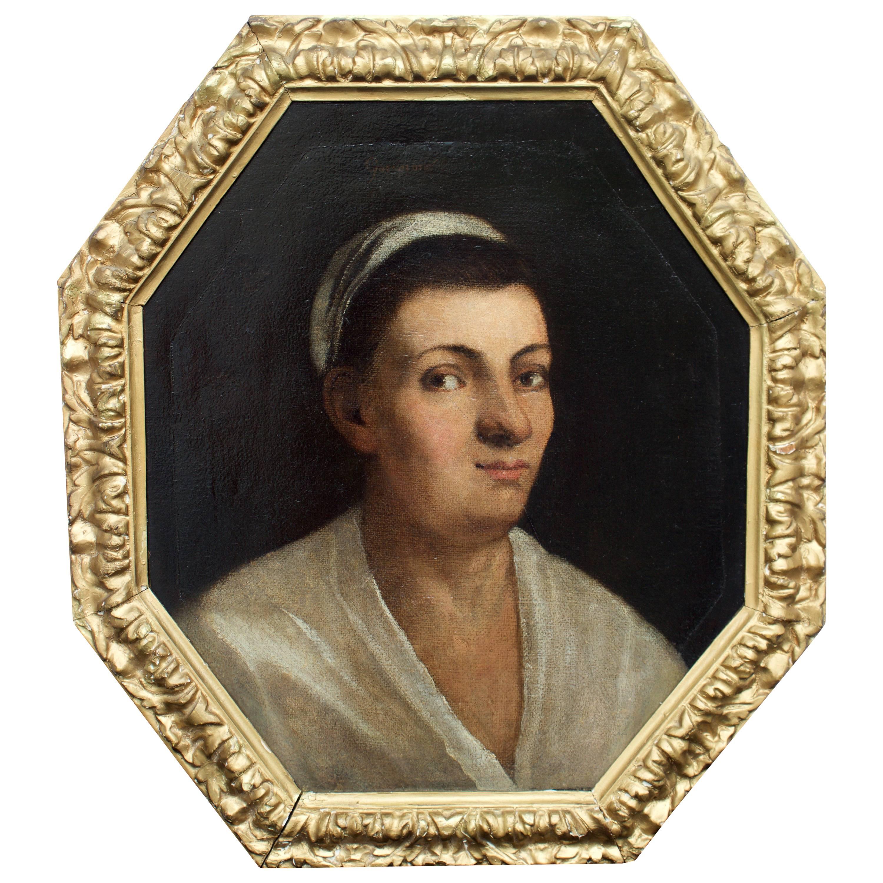 18th Century Italian Portrait by "Garrgiones" For Sale