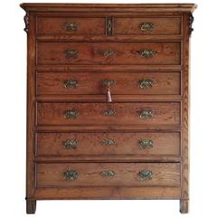 Antique Commode Dresser Tallboy Pine:: Victorian:: 19th Century