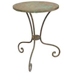 Small Iron and Cement Garden Table
