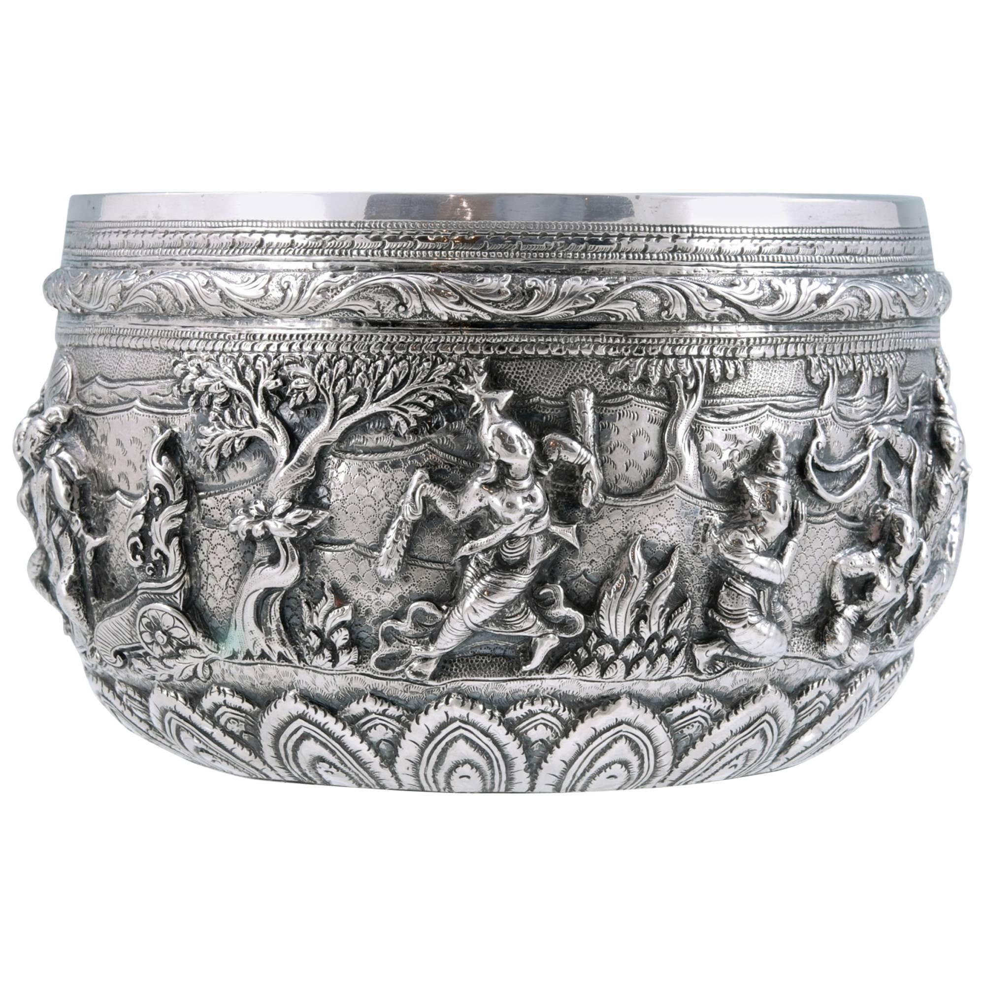 Solid Silver Burmese Bowl
