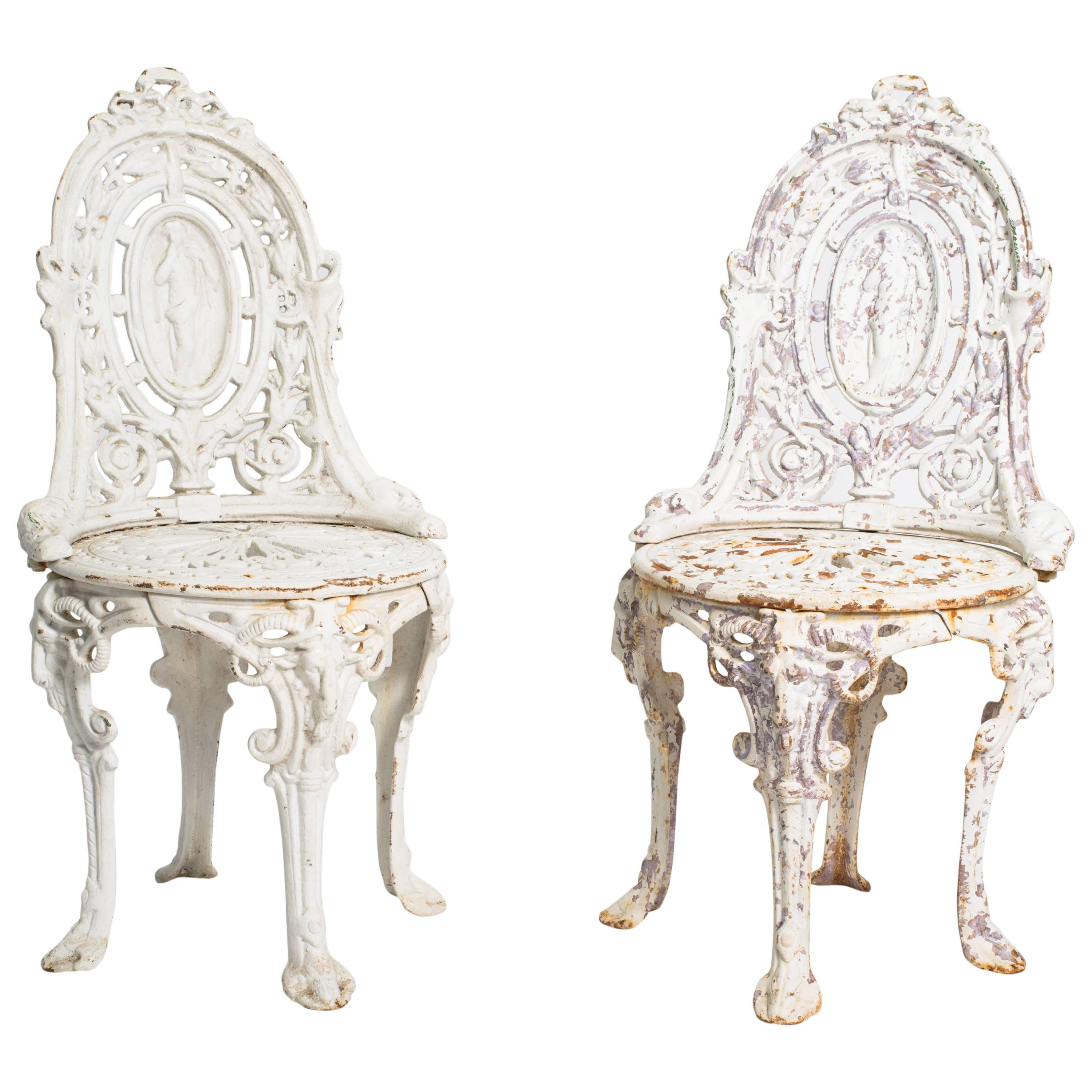 Early 20th Century English Garden Chairs For Sale