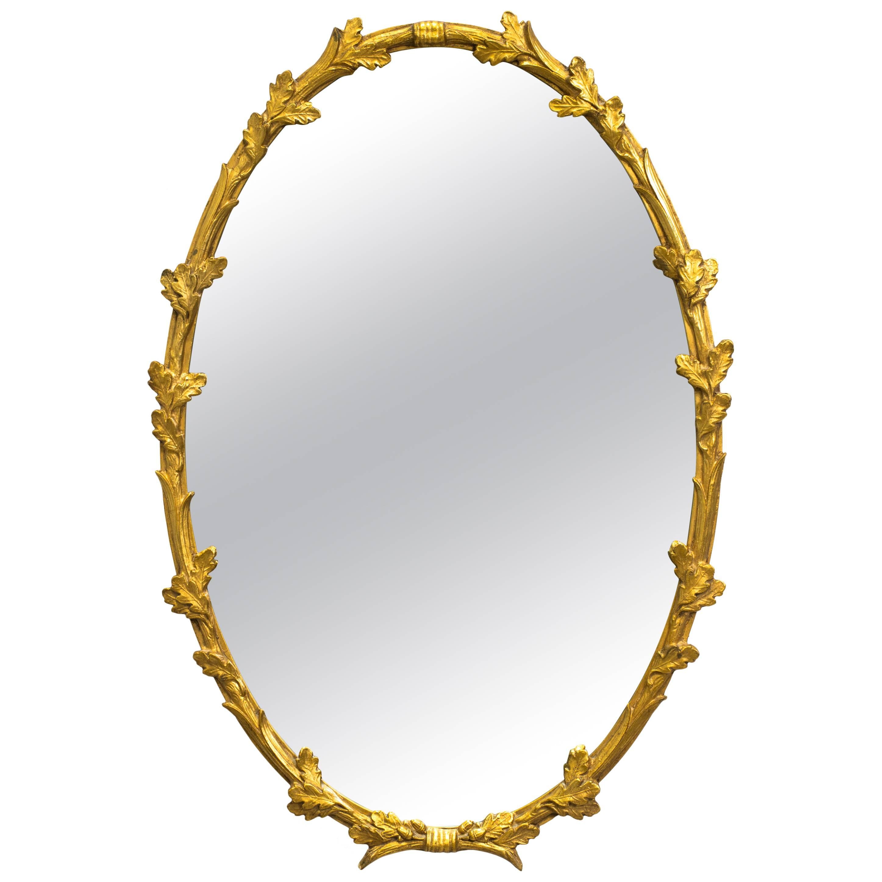 Giltwood Floral Wall Mirror by Friedman Brothers