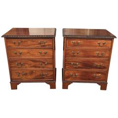 Pair of English Diminutive Chests or Bedside Stands