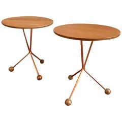Pair of Graphic of Side Tables, Sweden, circa 1950
