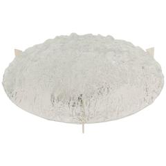 Massive Heavily Textured Kaiser Ice Glass Flush Mount 10