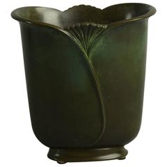 Art Nouveau Bronze Vase by Just Anderson for GAB, Sweden, 1930s