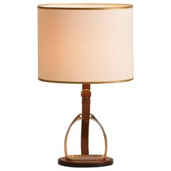 Mid-Century French Equestrian Table Lamp Attributed to Longchamp