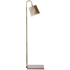 Series 01 Floor Lamp in Ash by Adam Otlewski in Leather and Unlacquered Brass 12