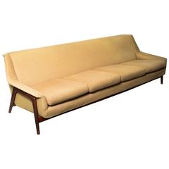 Folke Ohlsson for DUX Danish Style Four-Seat Sofa