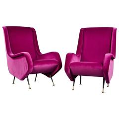 Pair of Sculptural Italian Chairs