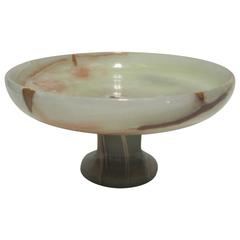 Vintage Modern Onyx Tazza Centerpiece, 1970s