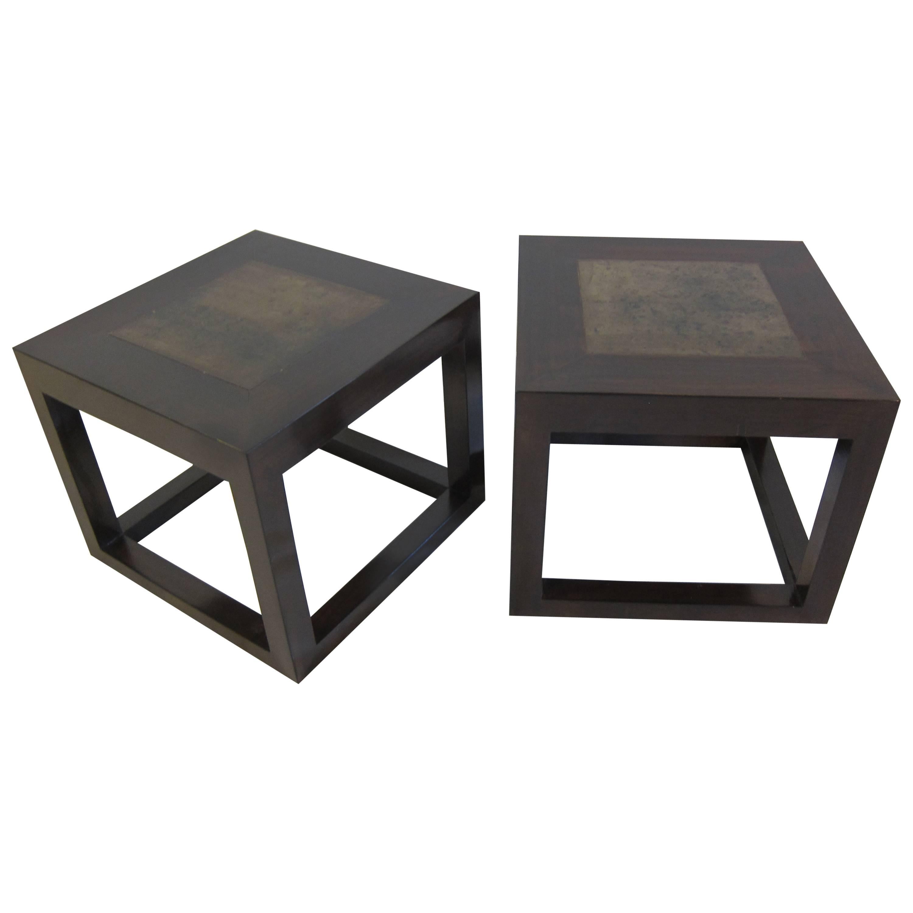 Cube Stone Top Tables