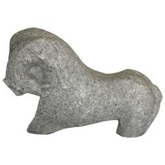 Mid-Century Granite Horse Sculpture