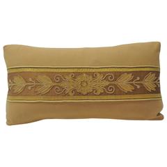 19th Century Appliqué French Antique Bolster Decorative Pillow