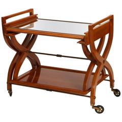 French, Mid-Century Serving Trolley with Coordinating Self Storing Table 6