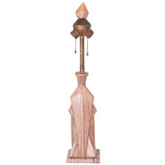 Cowan Pottery R. Guy Cowan Art Deco Cubist Machine Age Table Lamp