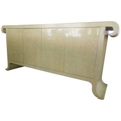 1980s Modern Chinoiserie / Hollywood Regency Lacquer Sideboard