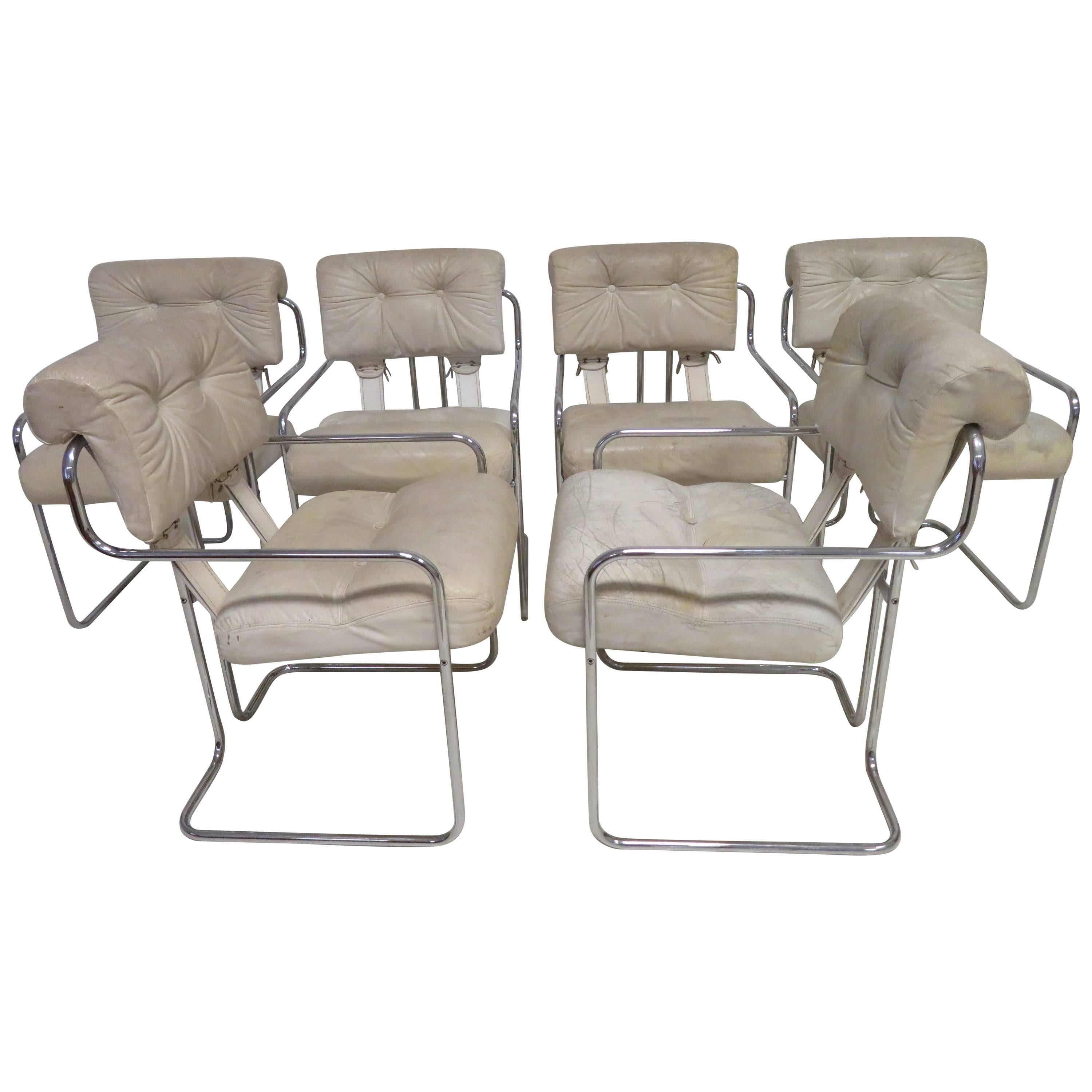 Nice Set of Six Mariani for Pace "Tucroma" Dining Chairs, Mid-Century Modern