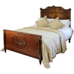 Antique Empire Style Walnut Bed, WK68