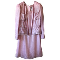 Vintage Chanel Pretty in Pink Dress and Jacket