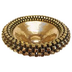 Rare Line Vautrin Gilt Bronze "Cendrier" Vide Poche Bowl, C. 1955