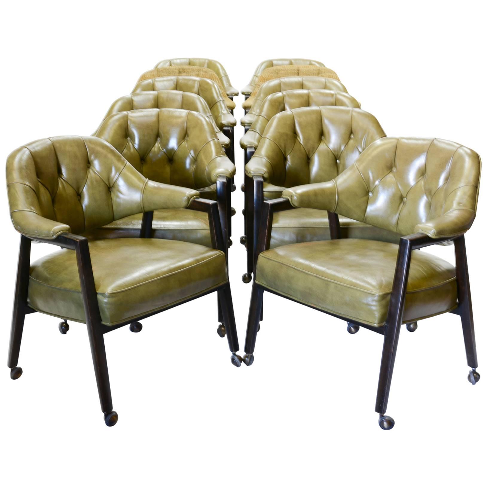 Set of Ten Monteverdi-Young Swivel Executive Chairs by Maurice Bailey