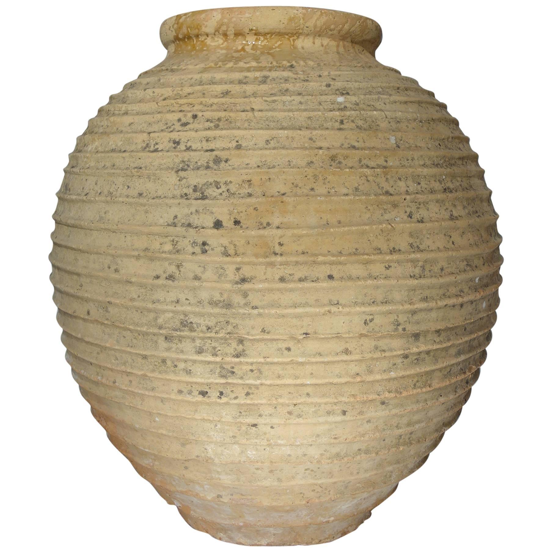 19th Century Mediterranean Terracotta Large Amphora Jar