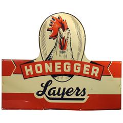 Vintage 1950s Original American Rooster Sign