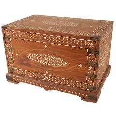 Inlaid Wooden Officer's Chest