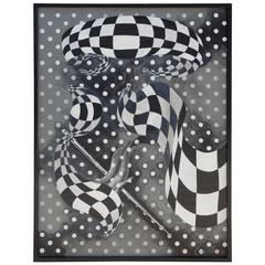 Large Black and White Abstract Painting by Euchler 9