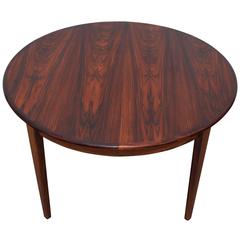 Rosewood Round Dining Table by H. Sign & Sons