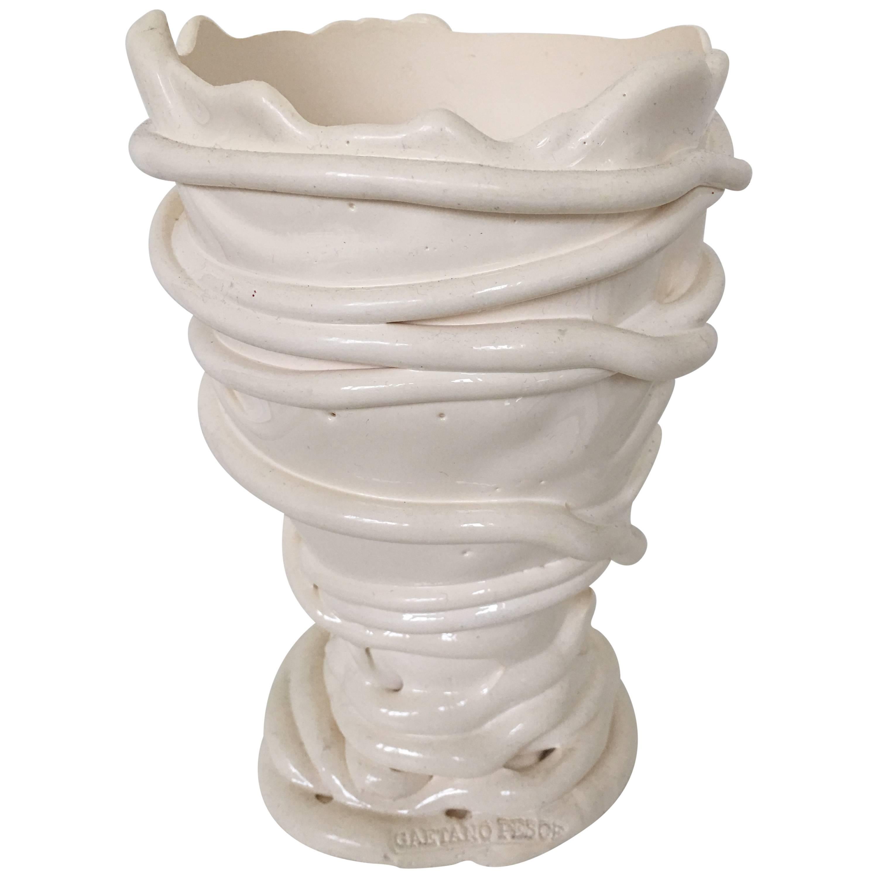 White Gaetano Pesce Vase For Sale