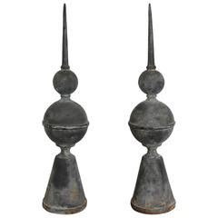 20th Century Metal Garden Finials