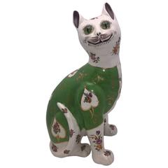 Antique 19th Century Seated Cat