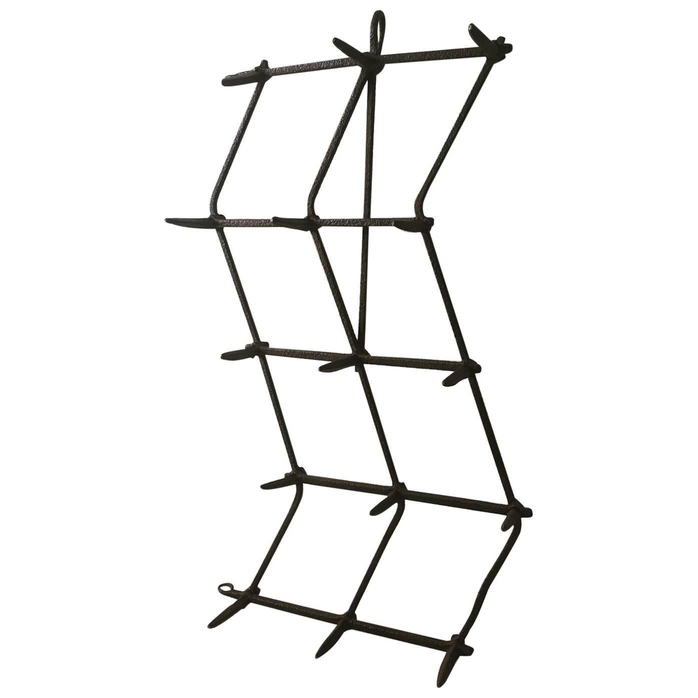 20th Century Wrought Iron Pot Rack 6 For Sale on 1stDibs wrought