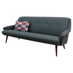 Danish Refurbished Midcentury Three-Seat Sofa