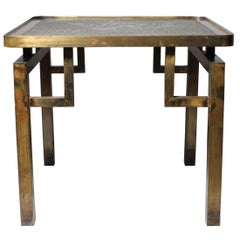 Architectural Brass Philip and Kelvin LaVerne Side Table