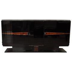 Floating Art Deco Buffet with Fine Wood Details