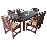Dining Set in the Manner of James Mont, USA, circa 1960