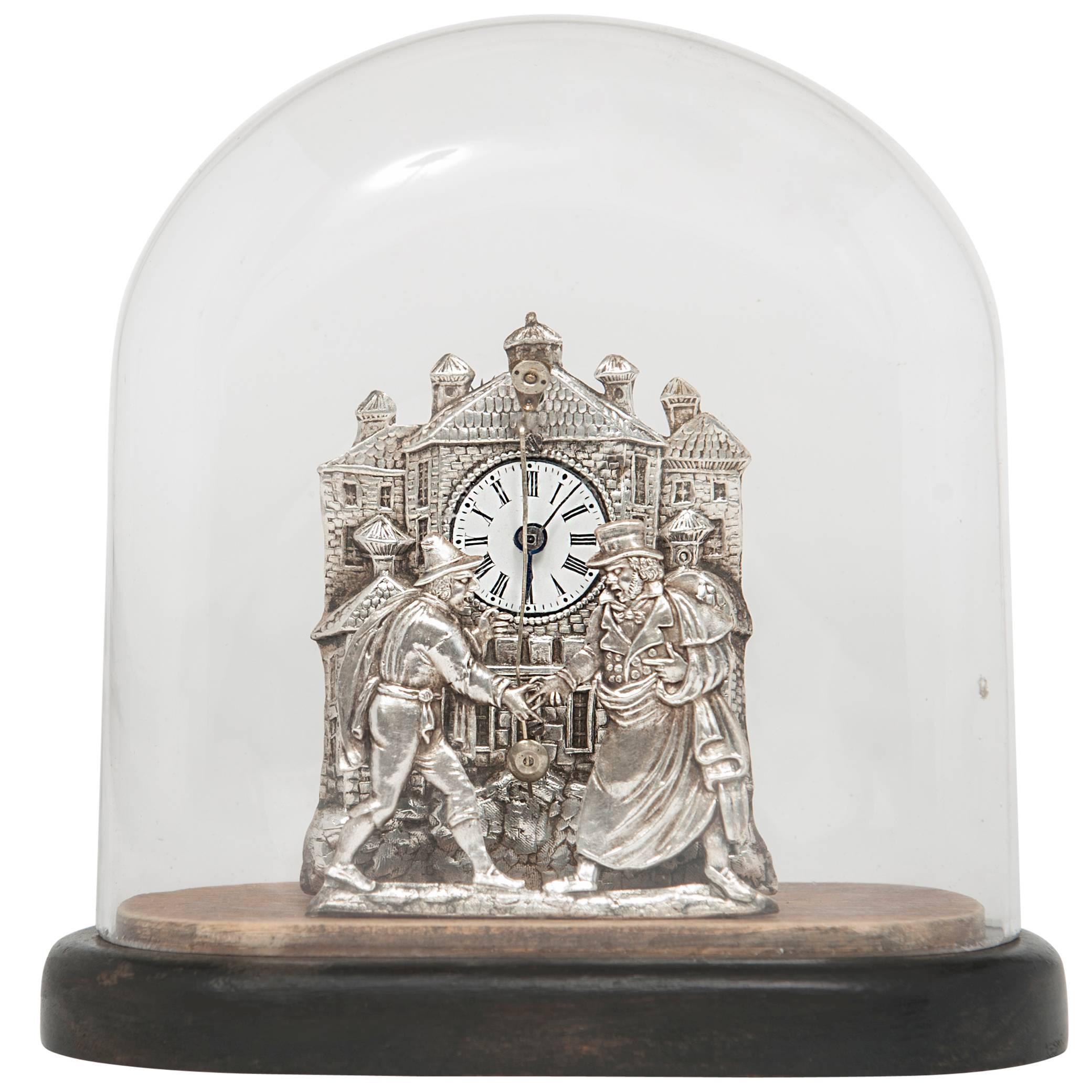 Charming Silver Austrian So-Called "Miniature Zappler" with Matching Dome For Sale